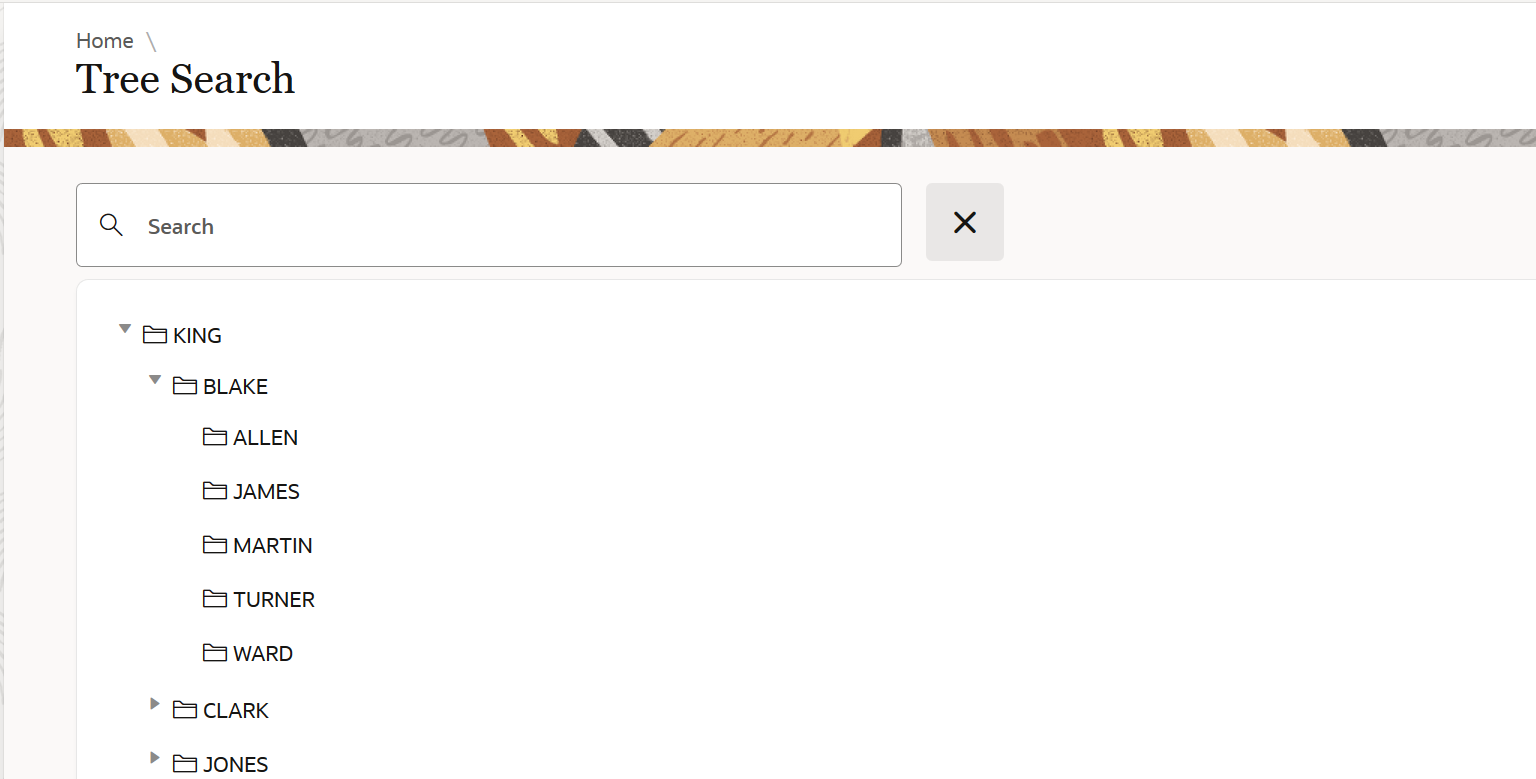 Oracle APEX Tree Search
