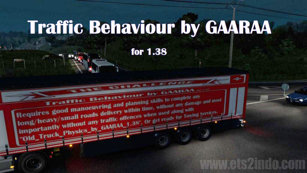 Traffic Behaviour by GAARAA untuk ETS2 1.38 Mod ETS2