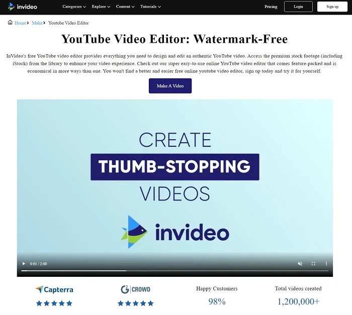 InVideo YouTube Video Editor