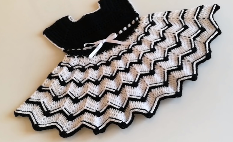 vestido de croche para bebe de 6 meses com grafico