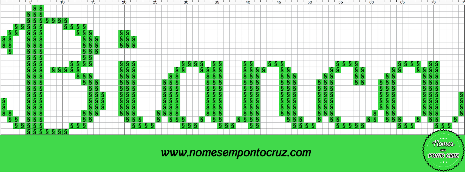 Bianca Em Ponto Cruz Nomes em Ponto Cruz: Nome Bianca em Ponto Cruz - Fonte 01