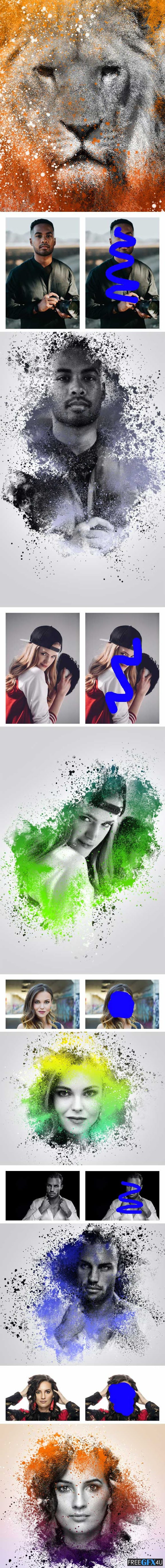 Colored Splash Photoshop Action Free Download Colored Splash Photoshop Action