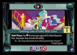 My Little Pony Greeting Lots of Folks With Clout Canterlot Nights CCG Card
