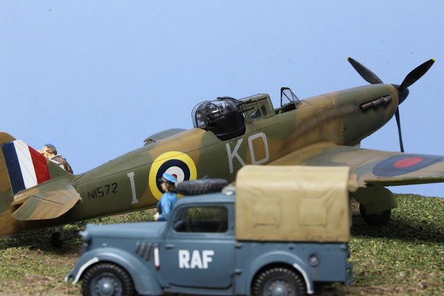 Diorama Boulton Paul Défiant D'Airfix au 1/48. Diorama R.A.F. WWII 1/48.