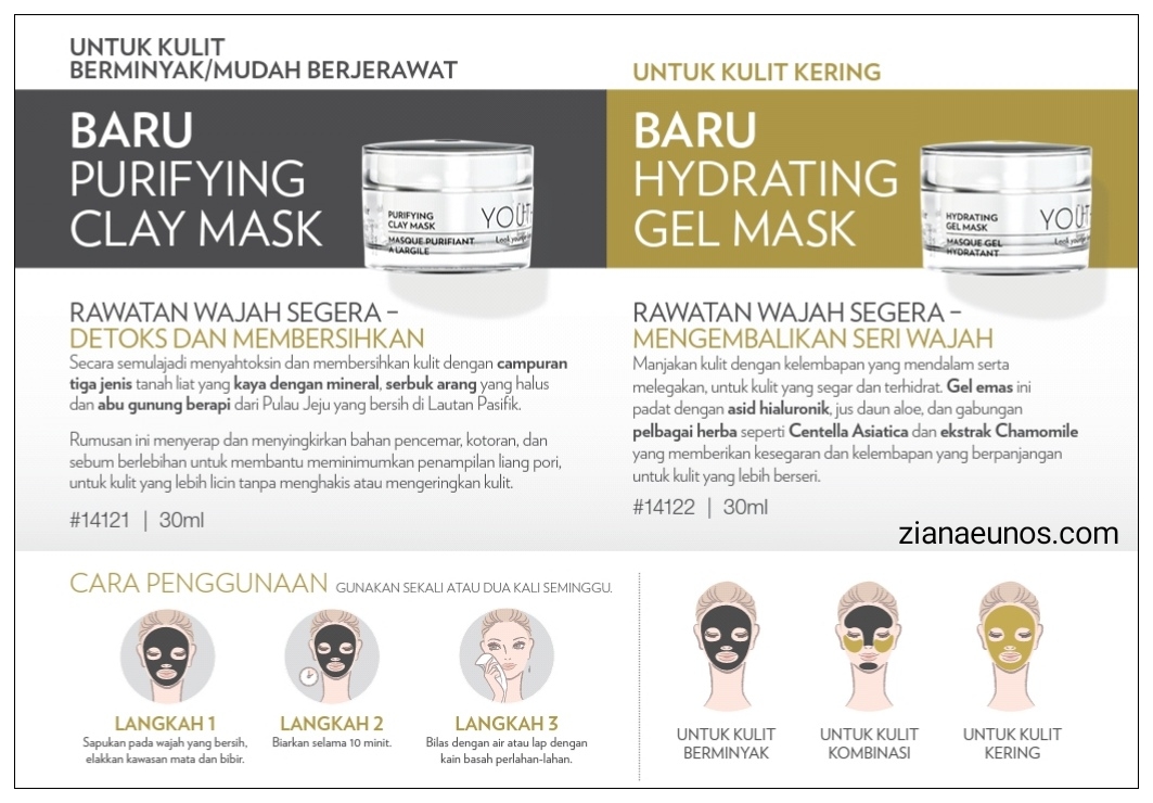 Kebaikan YOUTH Mask Shaklee Clay Mask dan Gel Mask