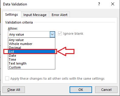 Advance Excel Function Data Validation- How to create a drop down list in Excel ? 