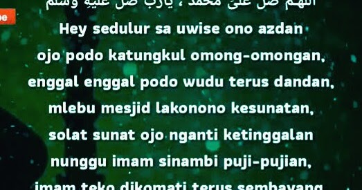 Lirik Jawa Pujian Menjelang Shalat Maghrib Para Sedulur Krungu Adzan Santripos Lirik Jawa Pujian Menjelang Shalat Maghrib Para Sedulur Krungu Adzan Santripos