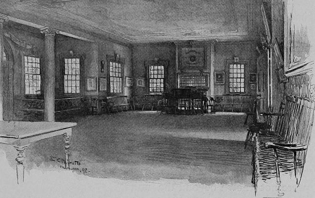 Interior of Carpenter's Hall in old days