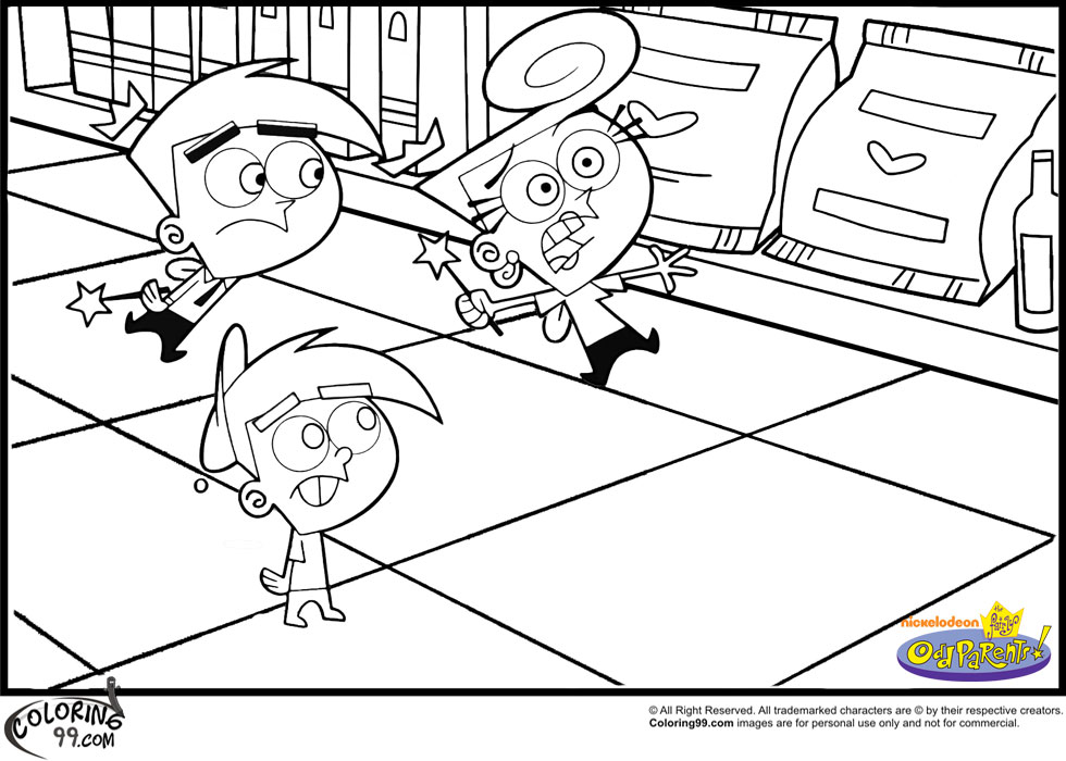 fairy oddparents coloring pages - photo #35