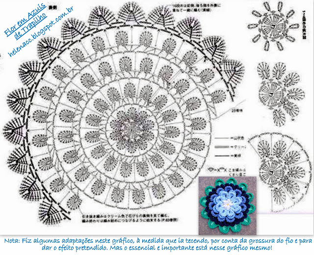 ergahandmade: Crochet Flower + Diagram