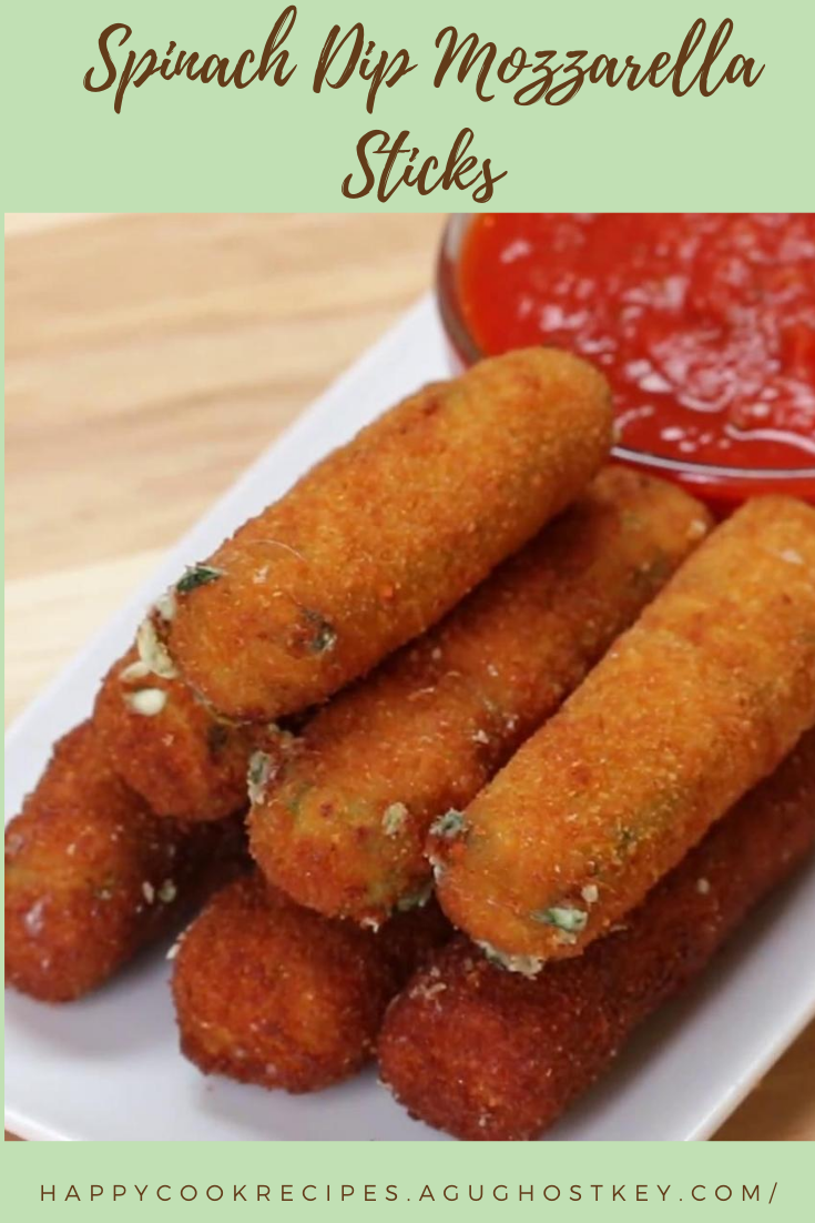 Spinach Dip Mozzarella Sticks happy cook