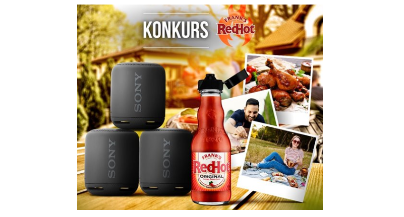 Wygraj głośnik przenośny SONY SRSXB10 + zapas sosu FRANK'S RedHot Konkurs