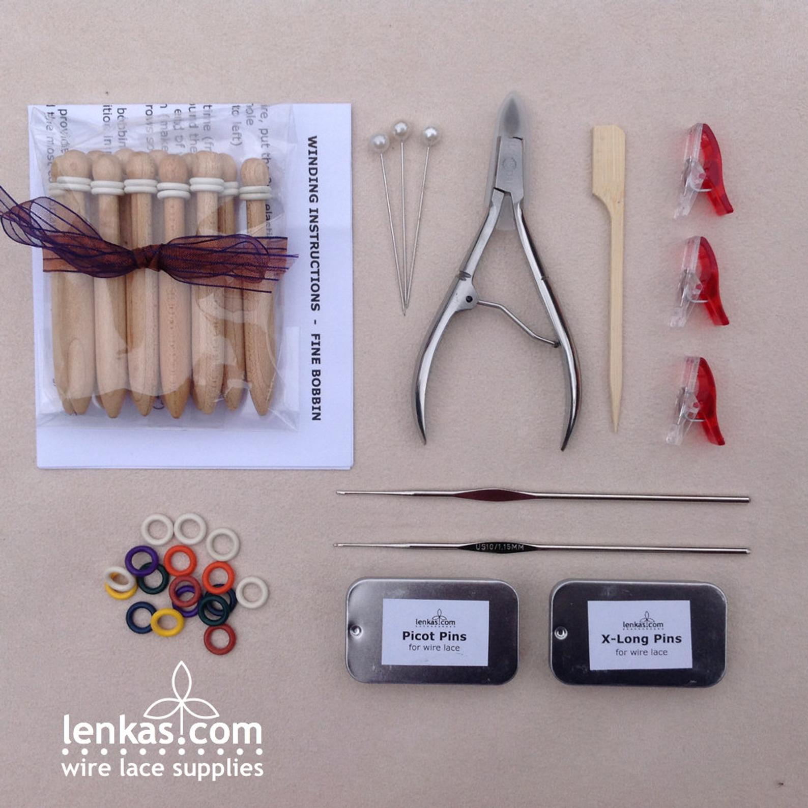 Wire Bobbin Lace Kits, Tutorials and Tools by WireLaceSupplies / The