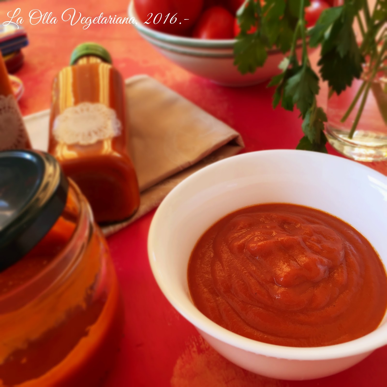 La Olla Vegetariana Salsa de ketchup casero al estilo de Jamie Oliver