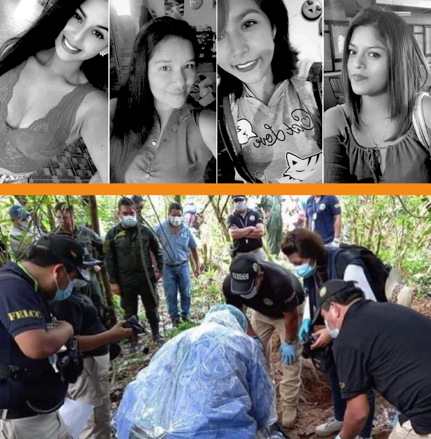 Las cuatro jóvenes desaparecieron y fueron asesinadas entre 2017 y 2020 / RRSS / LOS TIEMPOS
