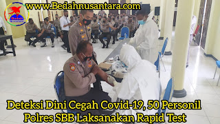 Deteksi Dini Cegah Covid-19, 50 Personil Polres SBB Laksanakan Rapid Test 1 InShot 20201130 214133246