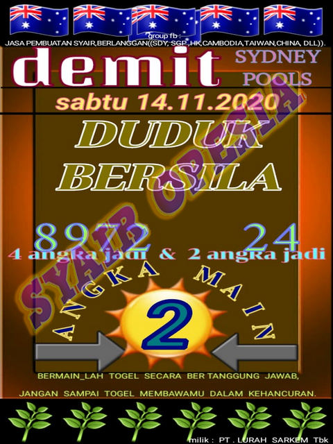 1 New Message Kode Syair Sydney 14 November 2020 Forum Syair Togel Hongkong Singapura Sydney