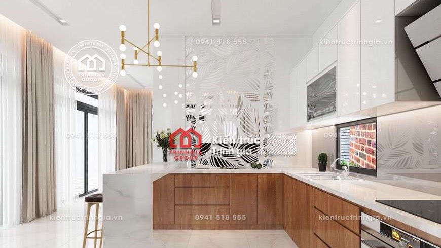 Thiết kế nội thất biệt thự phong cách kiến trúc hiện đại đẹp - Mã số NT4025 - Ảnh 1