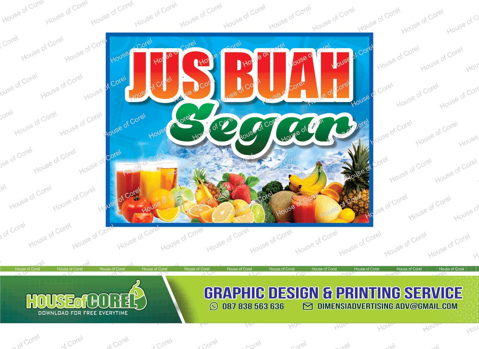 Spanduk Jus Dan Pop Ice desain spanduk keren