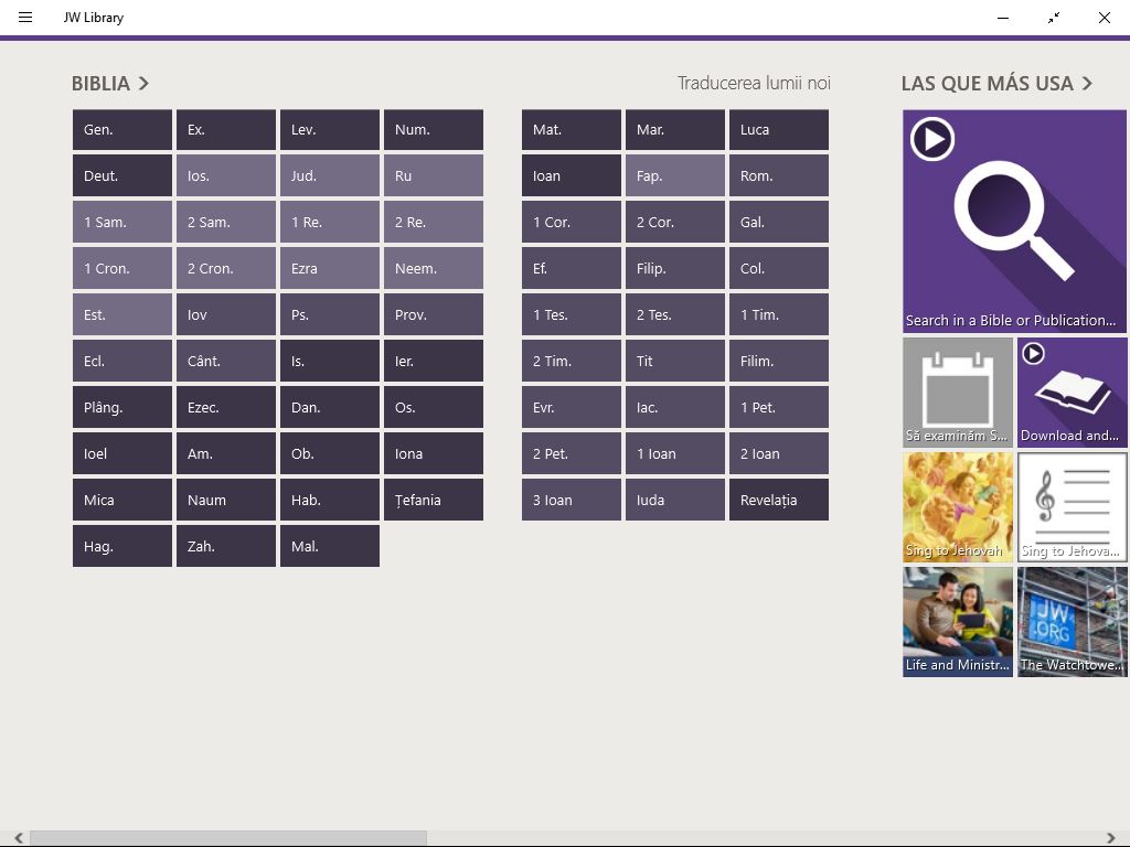 JW Library Windows 8 y 10 Herramientas para estudiar la Biblia
