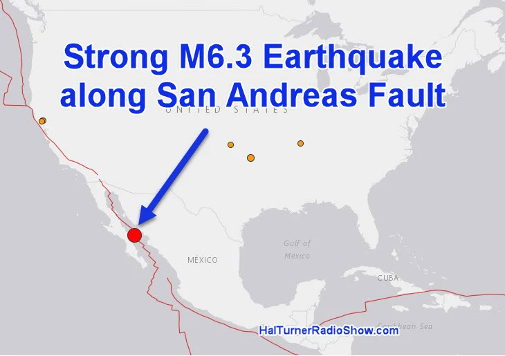 Strong Magnitude 6.3 Earthquake on San Andreas Fault in Mexico