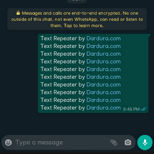 Cara Membuat Teks Berulang Repeat Text Di Whatsapp Tanpa Aplikasi Dardura