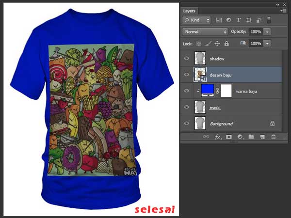 Cara membuat mockup kaos di photoshop