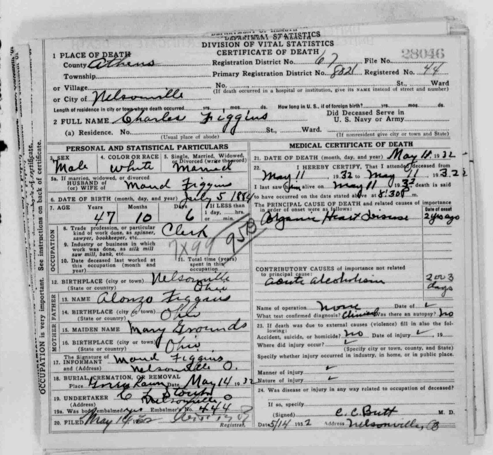 FIGGINS, ARNOLD, ANDERS, DRAIN & Related Families Charles FIGGINS