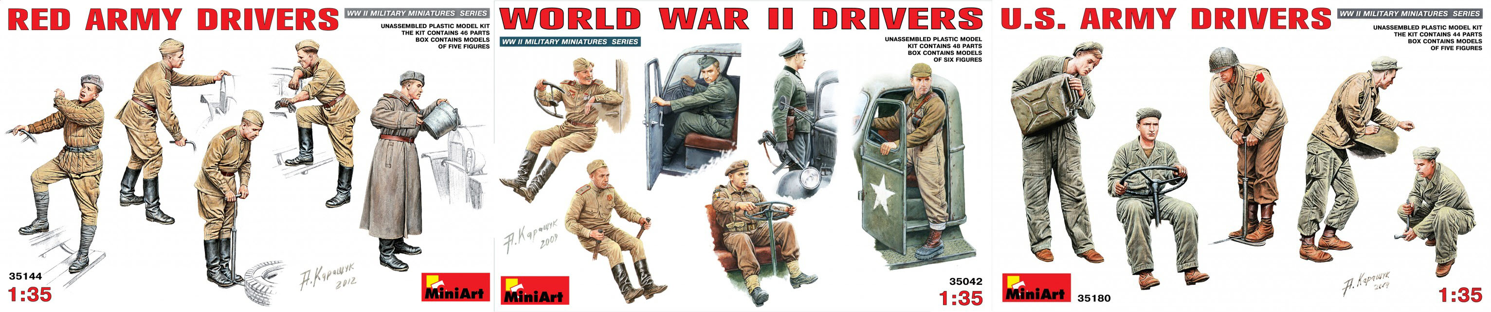 MINIART 1/35 35042 WWII DRIVERS Model Figures