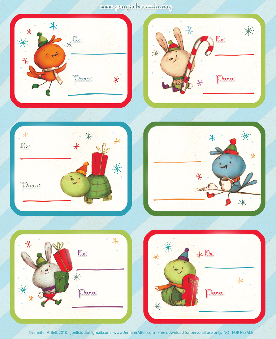 Cartões e etiquetas de Natal para imprimir grátis !