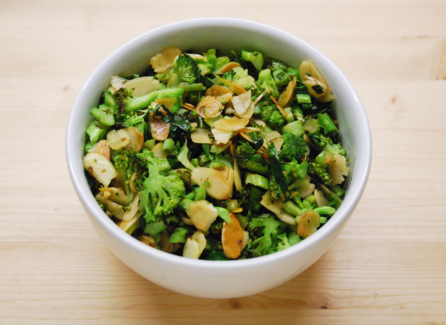 Risotto au pesto, au brocoli et aux amandes