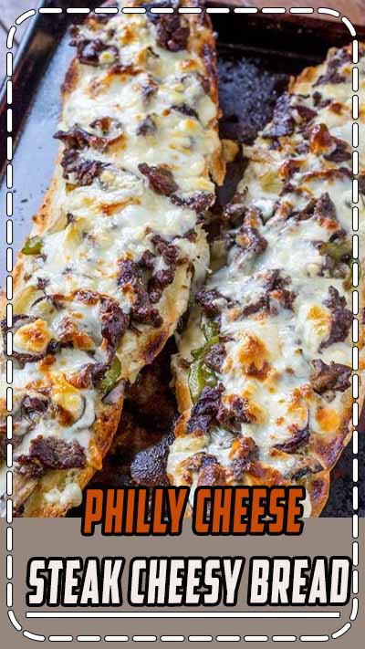 Philly Cheese Steak Cheesy Bread with just a few ingredients is the taste of Philly for a crowd!