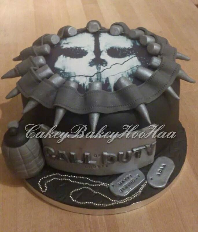 CakeyBakeyHooHaa Call Of Duty "Ghost" Cake )
