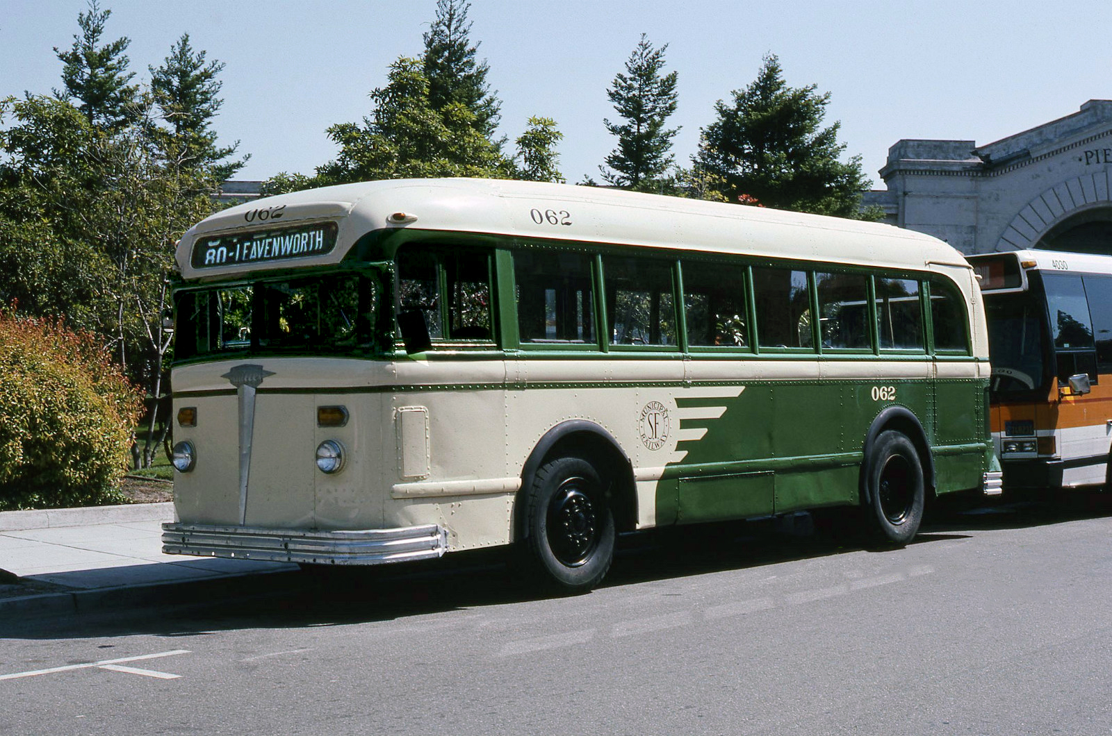 transpress nz late 1940s White bus of San Francisco Muni