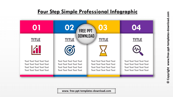 Four Steps Simple Professional Infographic | Free PPT Download