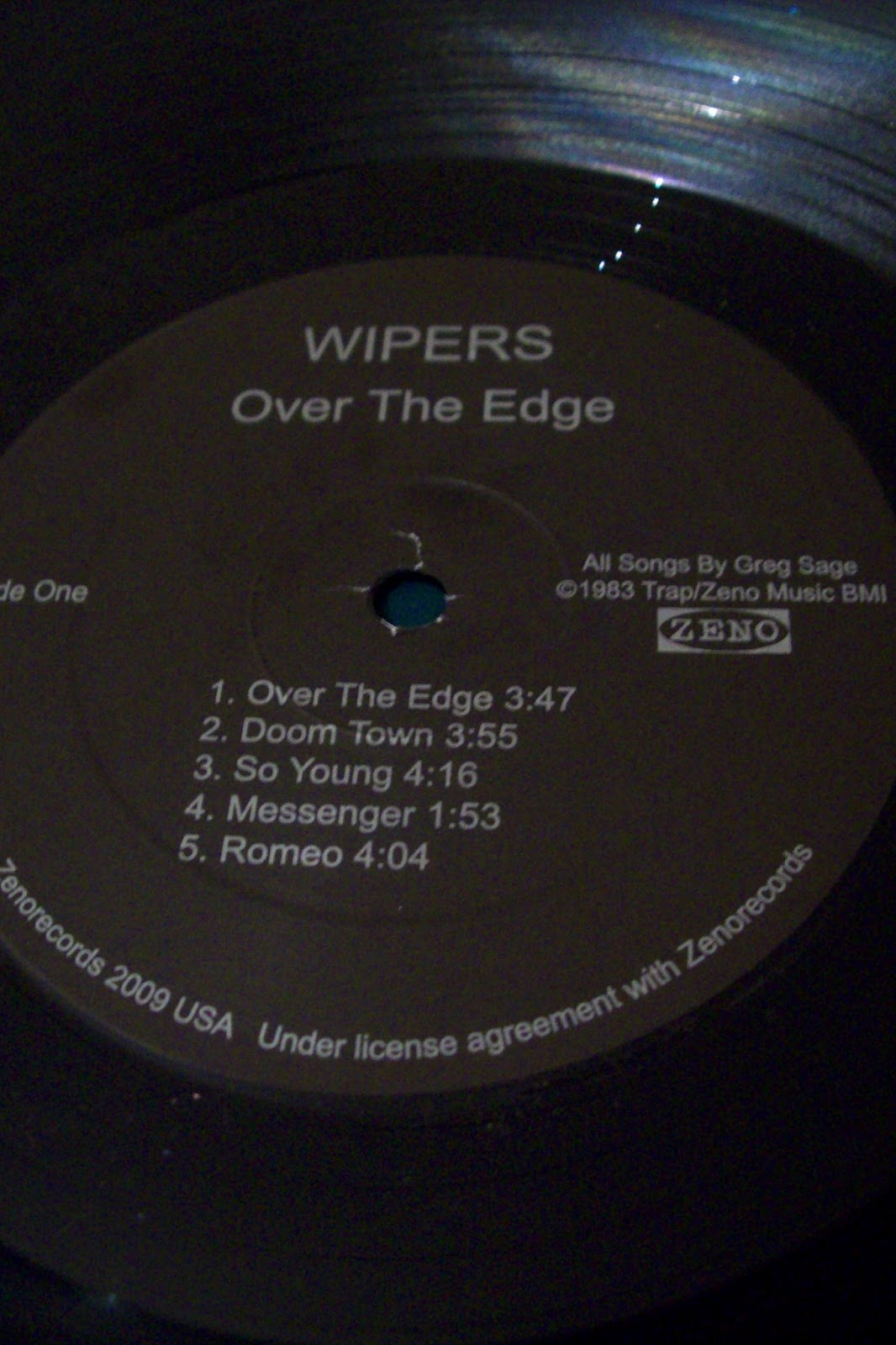 Expectador Wipers Over the Edge LP (Jackpot Records)