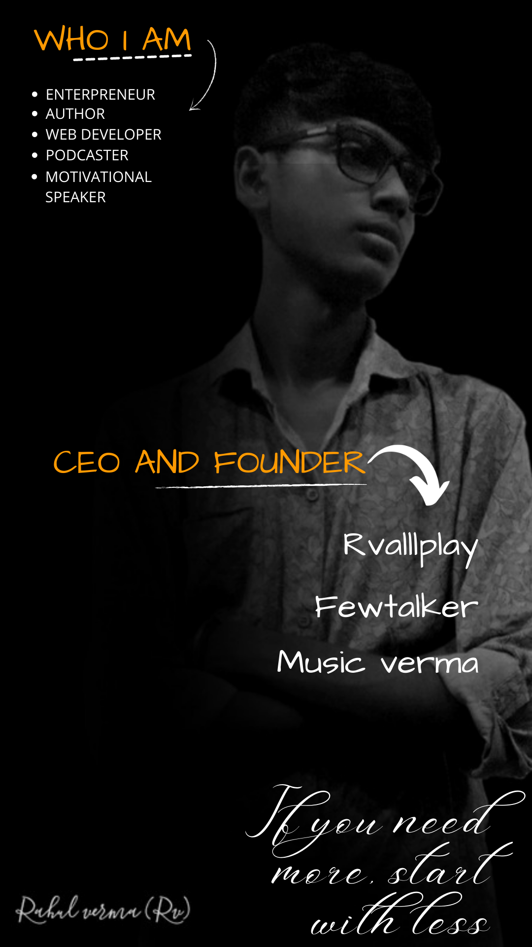 Rahul verma (Rv) CEO and founder of Rvalllplay | Indian Enterpreneur, Author and Motivational Speaker