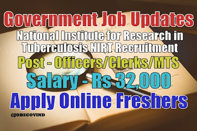 NIRT Recruitment 2020