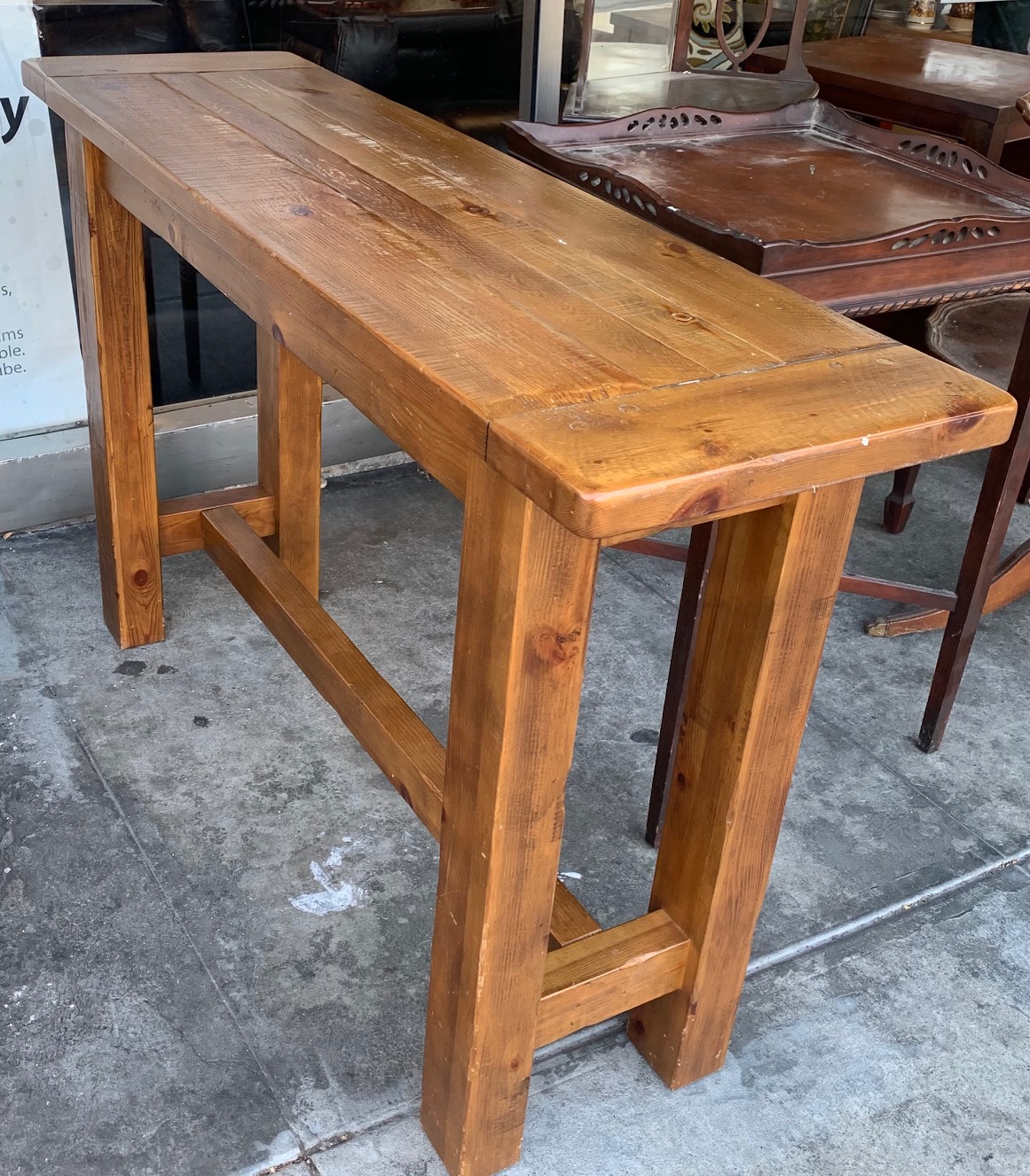 UHURU FURNITURE & COLLECTIBLES SOLD 101260 Rustic Solid Wood Hall Table by Outlook