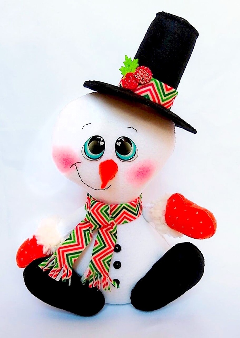 Enfeite de natal com molde para imprimir em feltro: Boneco de neve -  Criativo Ok