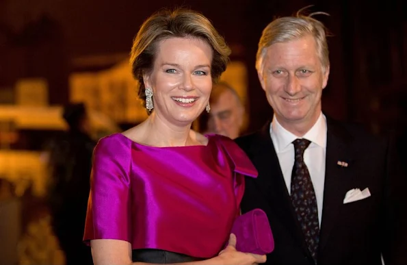 King Philippe and Queen Mathilde of Belgium and King Willem-Alexander and Queen Maxima of The Netherlands attended the opening concert for the Dutch presidency of the European Union council at the Bozar