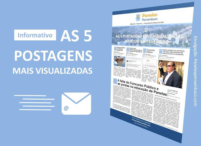 Informativo - 5 postagens mais visualizadas durante o mês Informativo - 5 postagens mais visualizadas durante o mês