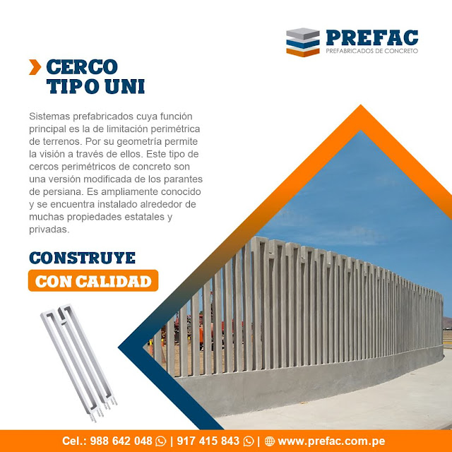 Cercos de Prefabricados de Concreto Perú