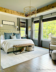 cozy bedroom dark summer touches adding ceiling tray thriftydecorchick calling upped factor something