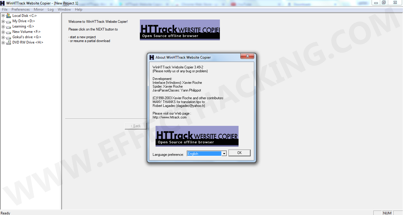 HTTrack site Copier A Free site Mirroring Tool