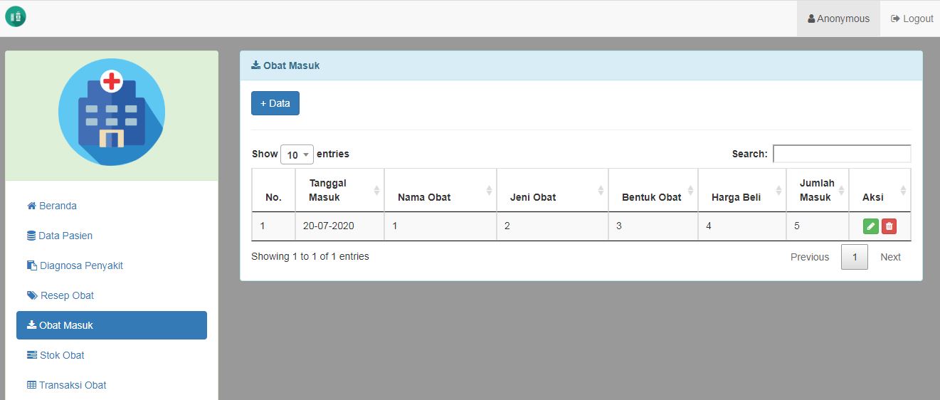 Aplikasi Persediaan Obat dengan Php Mysql Free Download