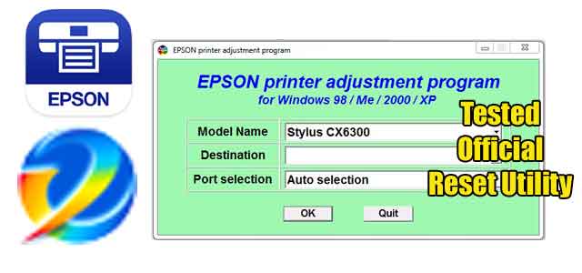 Epson Stylus CX6300 Adjustment program (Reset Utility)
