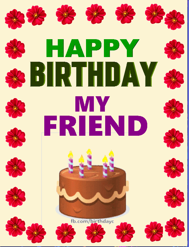 Happy Birthday To My Special Friend Gif - Asktiming