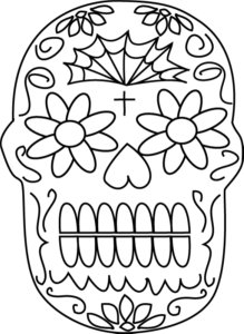 day of the dead coloring pages masks - photo #12