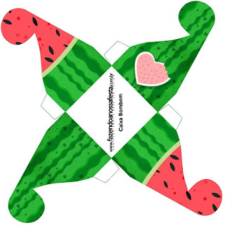 Watermelon Heart: Free Printable Boxes.